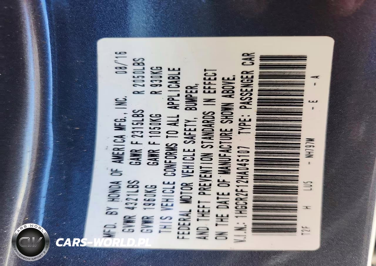 2017 Honda Accord Sport Special Edition VIN:1HGCR2F12HA045107 - 12