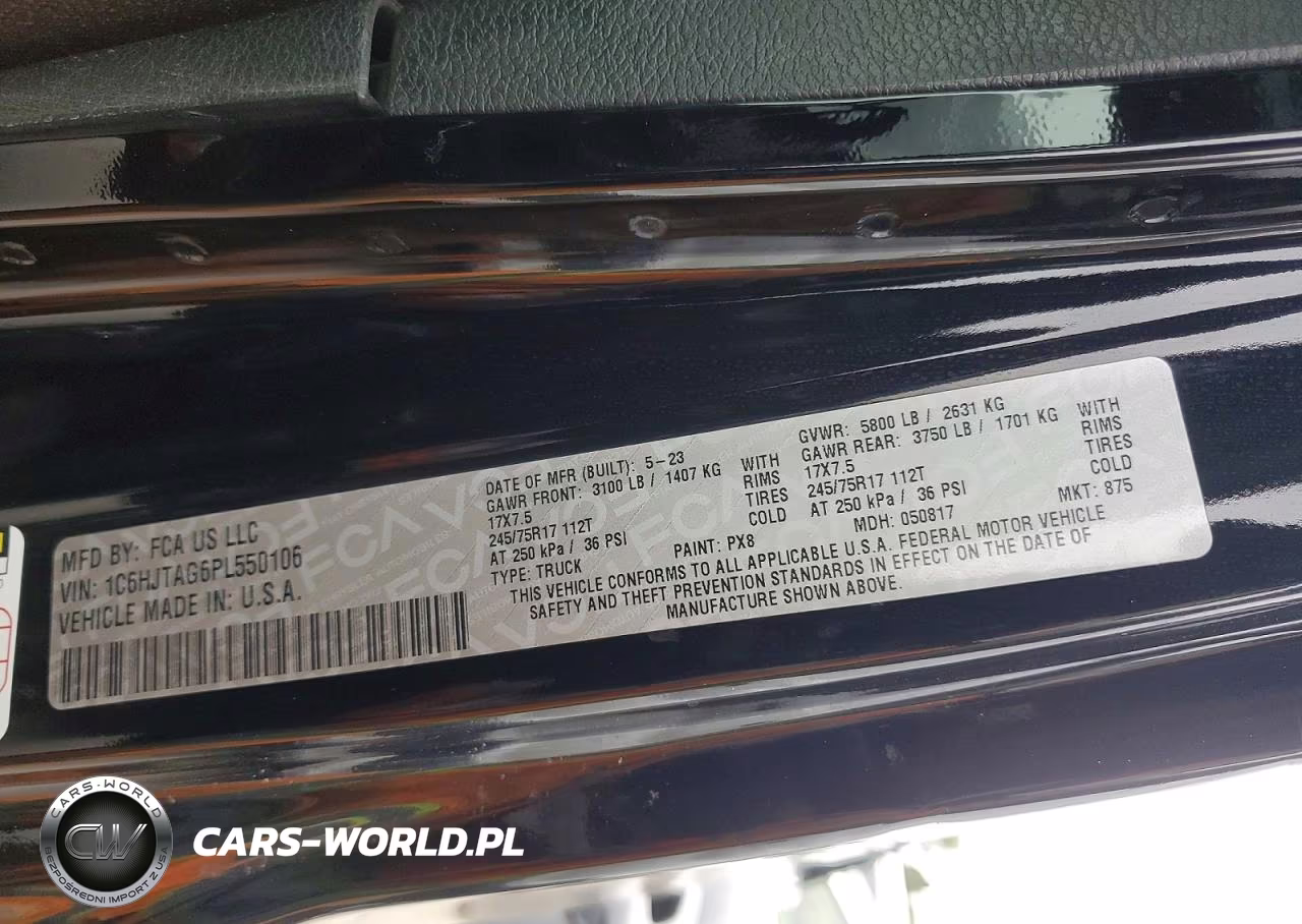 2023 Jeep Gladiator Sport 4X4 VIN:1C6HJTAG6PL550106 - 12