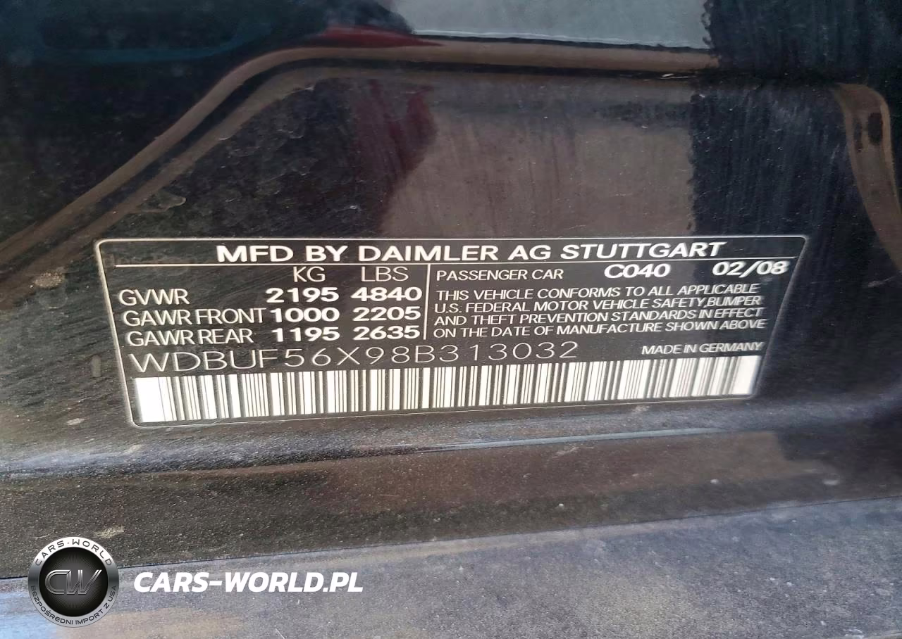 2008 Mercedes-Benz E 350 VIN:WDBUF56X98B313032 - 13