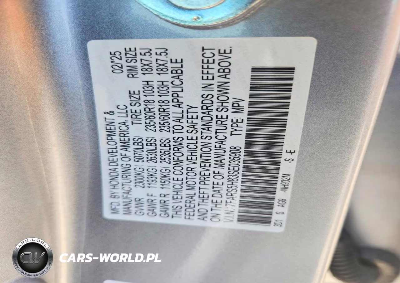 2025 Honda Cr-V Sport-L VIN:7FARS5H83SE035908 - 13