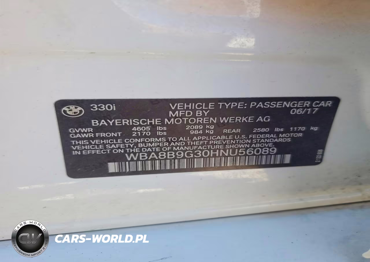 2017 BMW 330 I VIN:WBA8B9G30HNU56089 - 12