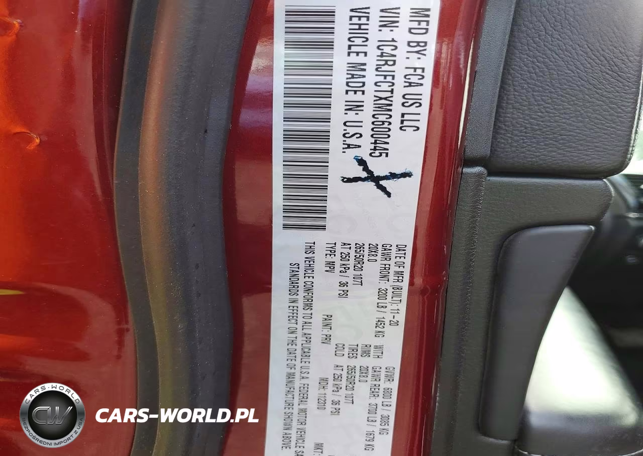 2021 Jeep Grand Cherokee Overland VIN:1C4RJFCTXMC600445 - 13