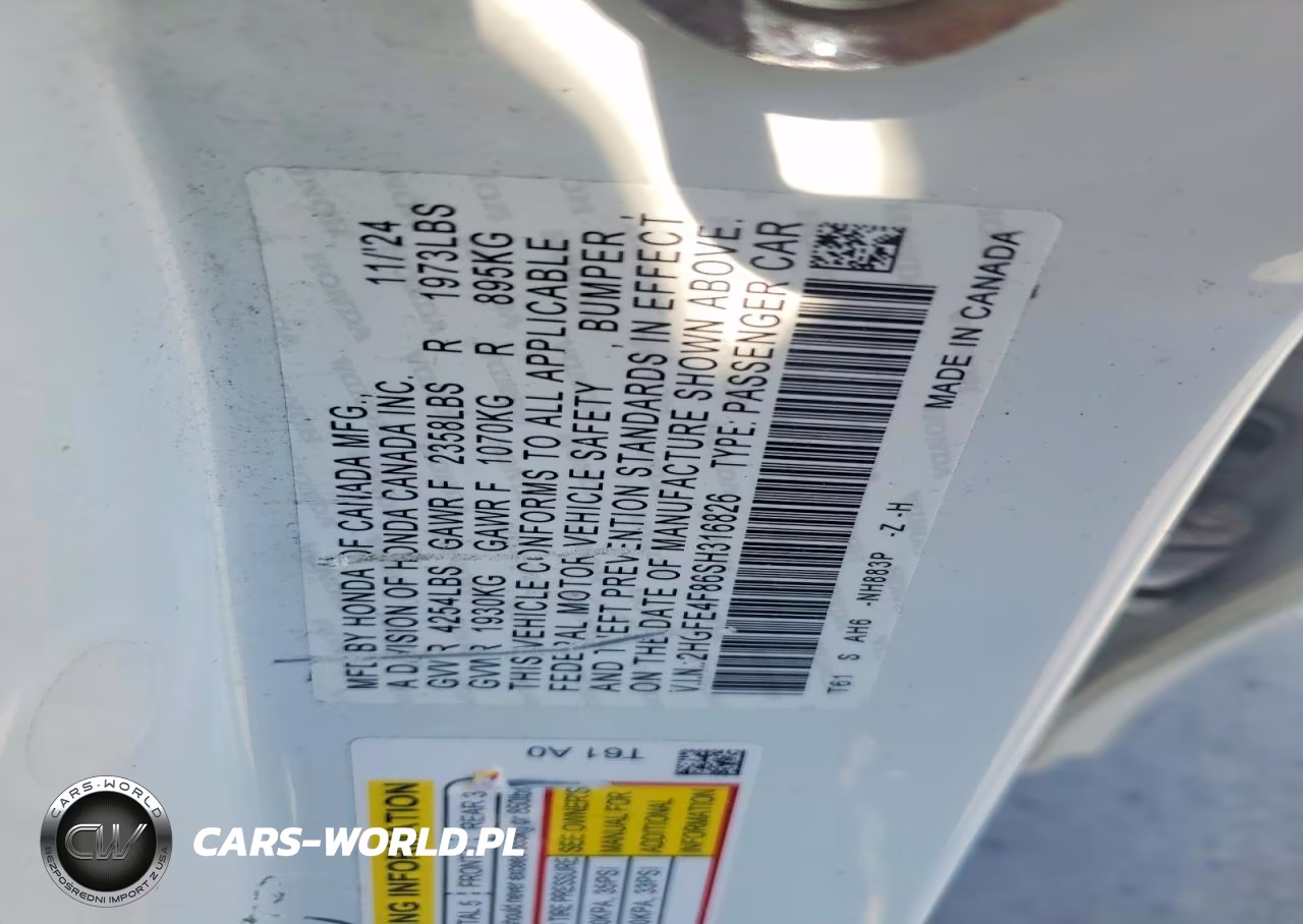 2025 Honda Civic Sport VIN:2HGFE4F86SH316826 - 13