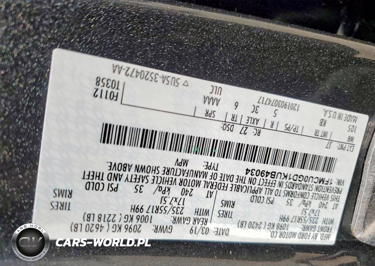 2019 Ford Escape Se VIN:1FMCU0GD1KUB49034 - 13