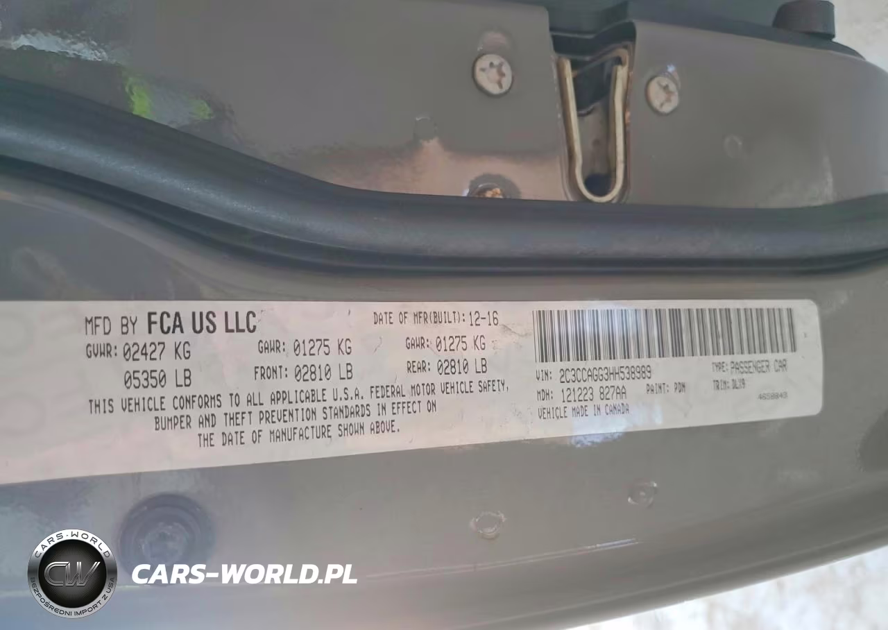 2017 Chrysler 300 S VIN:2C3CCAGG3HH538989 - 12