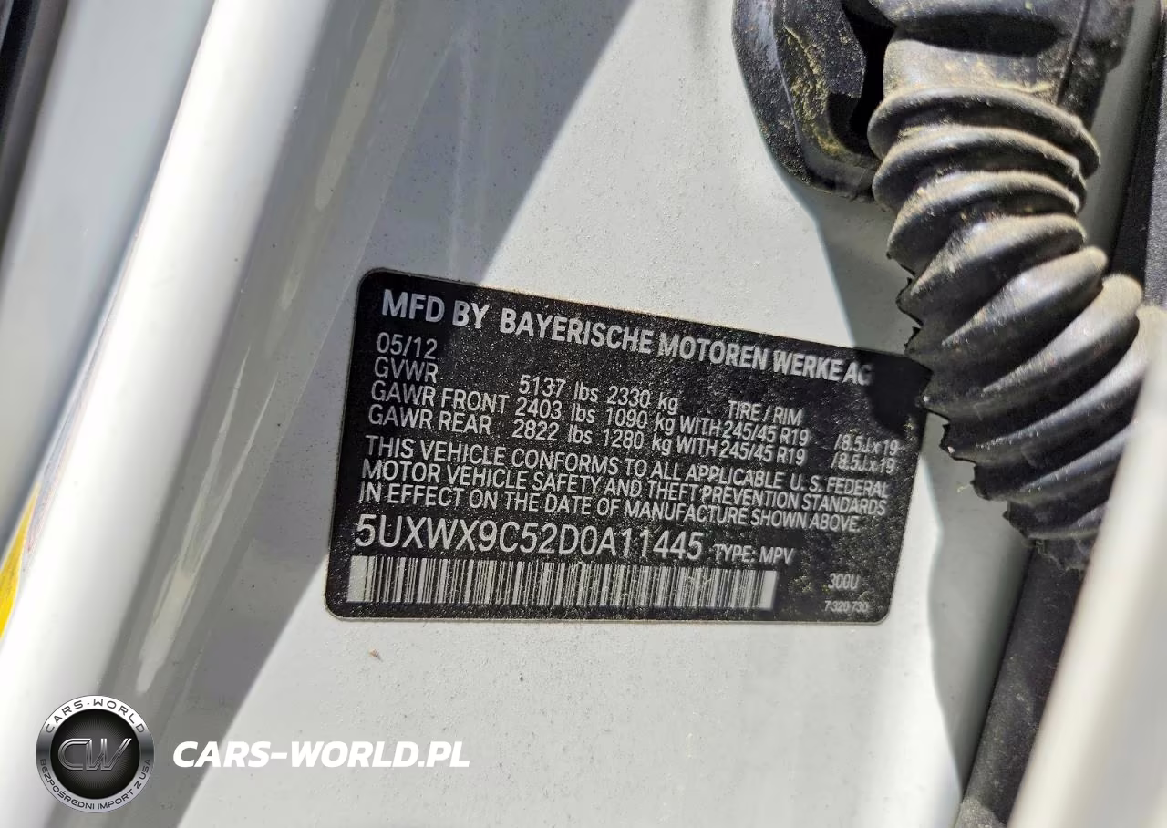 2013 BMW X3 xDrive28I VIN:5UXWX9C52D0A11445 - 12