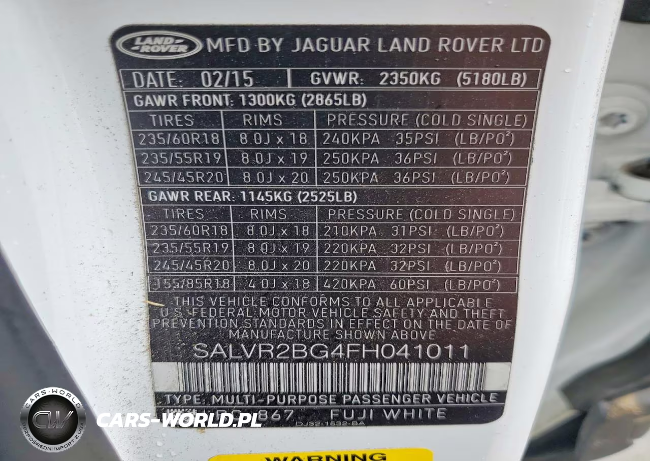 2015 Land Rover Range Rover Evoque Pure Premium VIN:SALVR2BG4FH041011 - 13