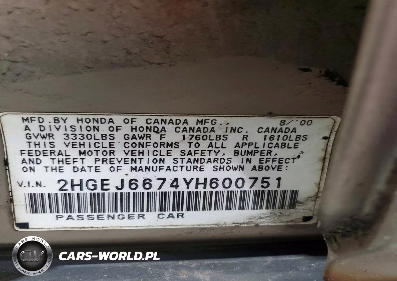 2000 Honda Civic Lx VIN:2HGEJ6674YH600751 - 12