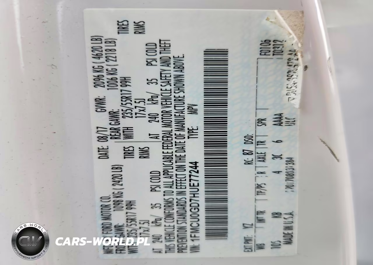 2017 Ford Escape Se VIN:1FMCU0GD7HUE77244 - 14