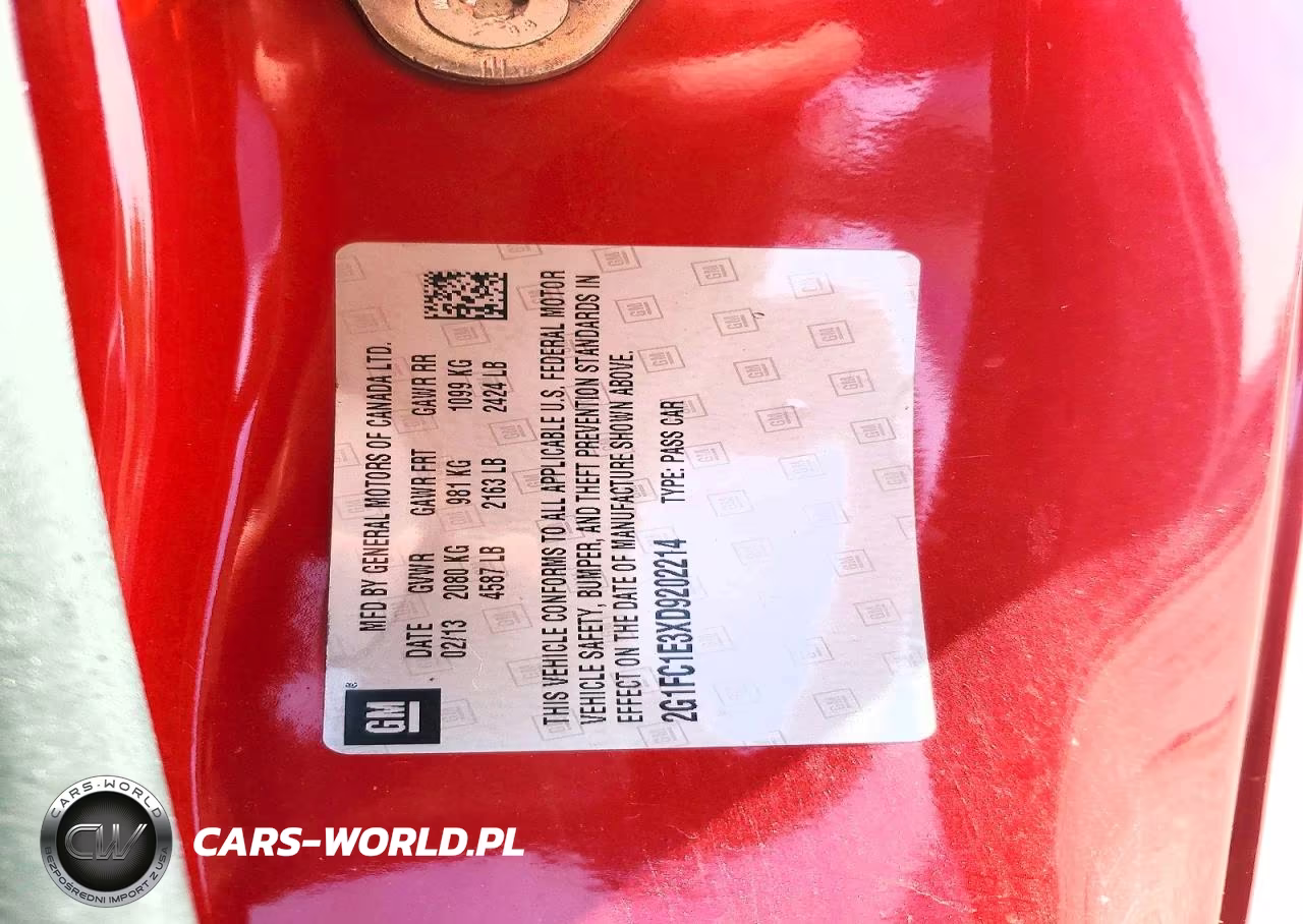 2013 Chevrolet Camaro Lt VIN:2G1FC1E3XD9202214 - 12