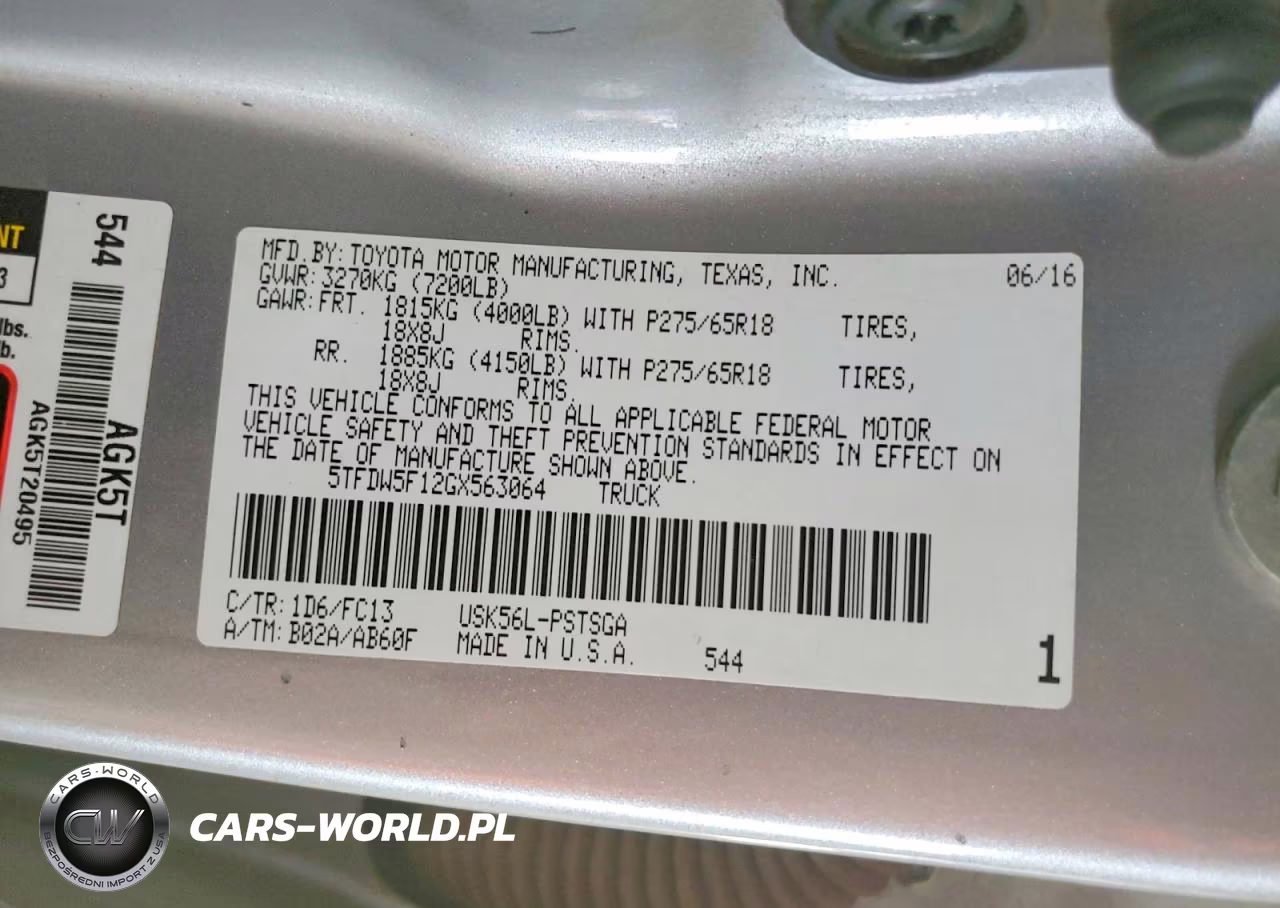 2016 Toyota Tundra Sr5 VIN:5TFDW5F12GX563064 - 12