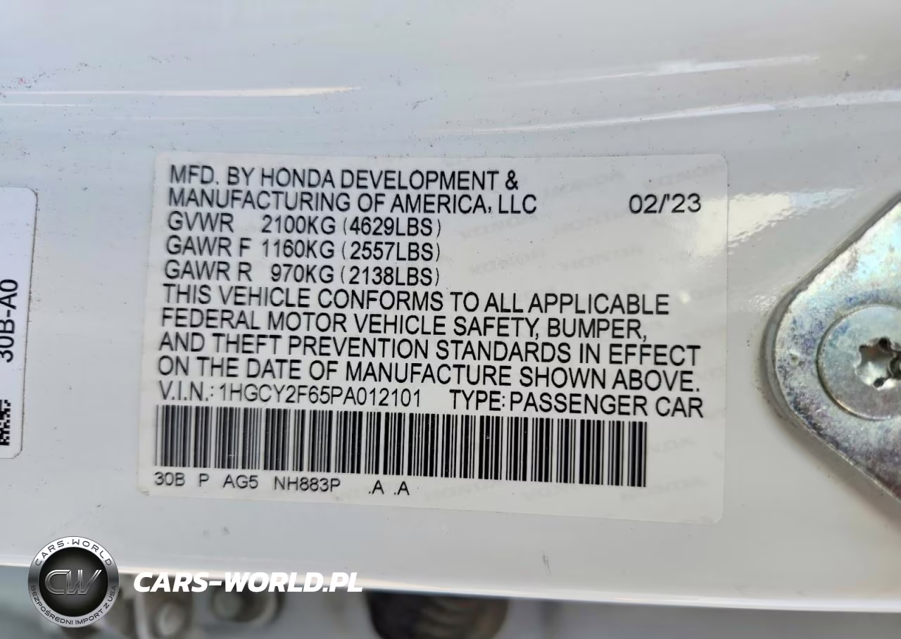 2023 Honda Accord Hybrid Exl VIN:1HGCY2F65PA012101 - 13