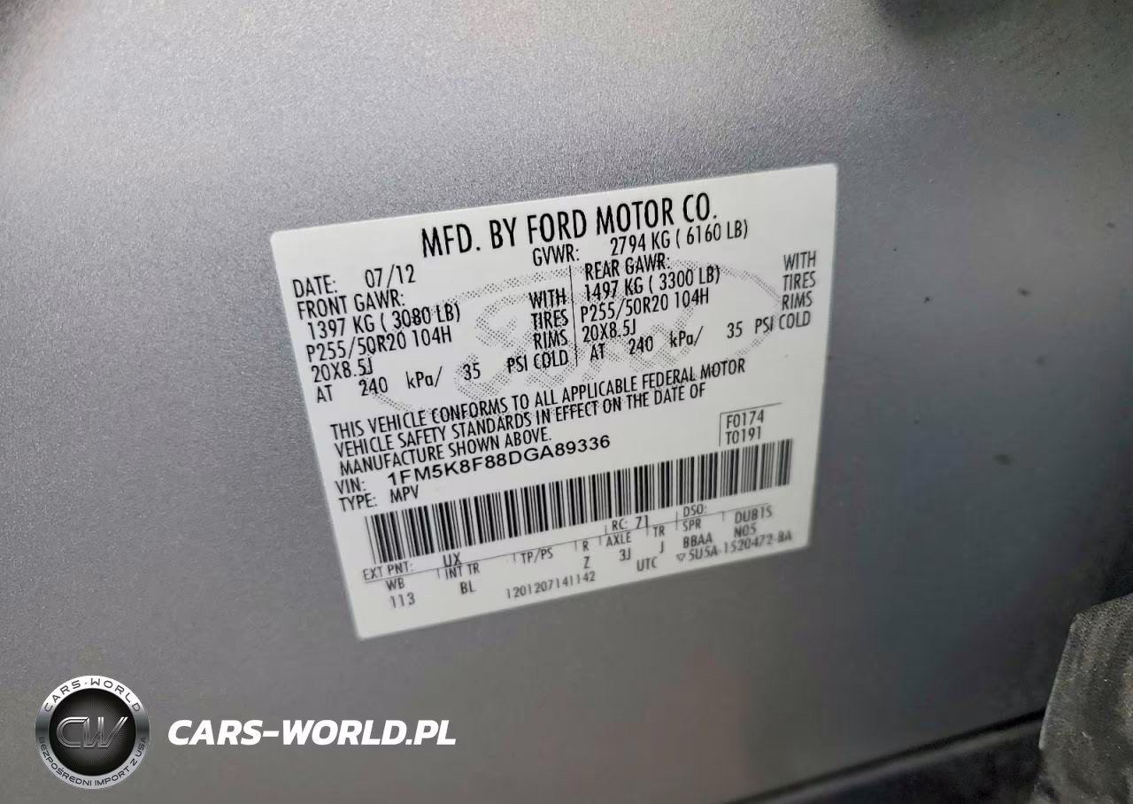 2013 Ford Explorer Limited VIN:1FM5K8F88DGA89336 - 12