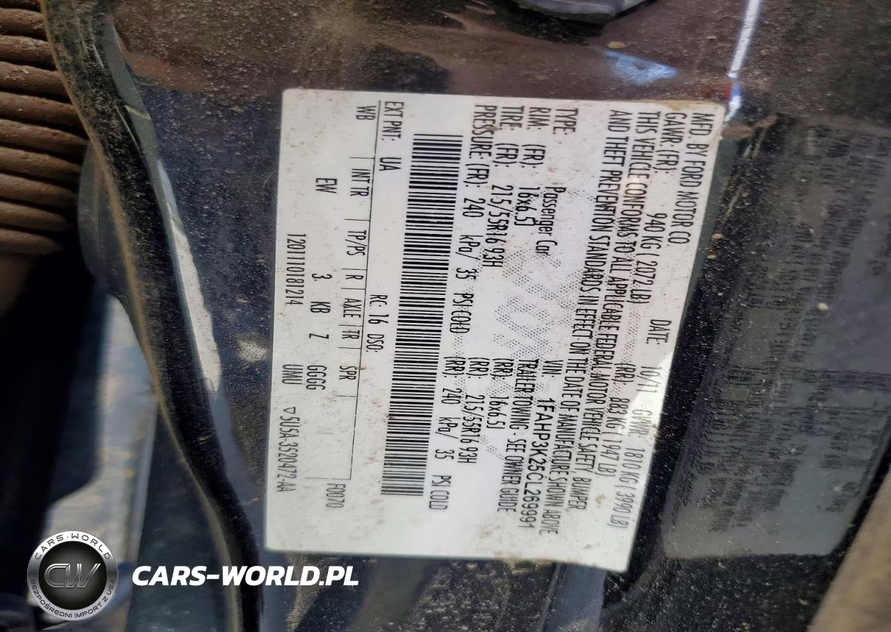 2012 Ford Focus Se VIN:1FAHP3K25CL269991 - 12