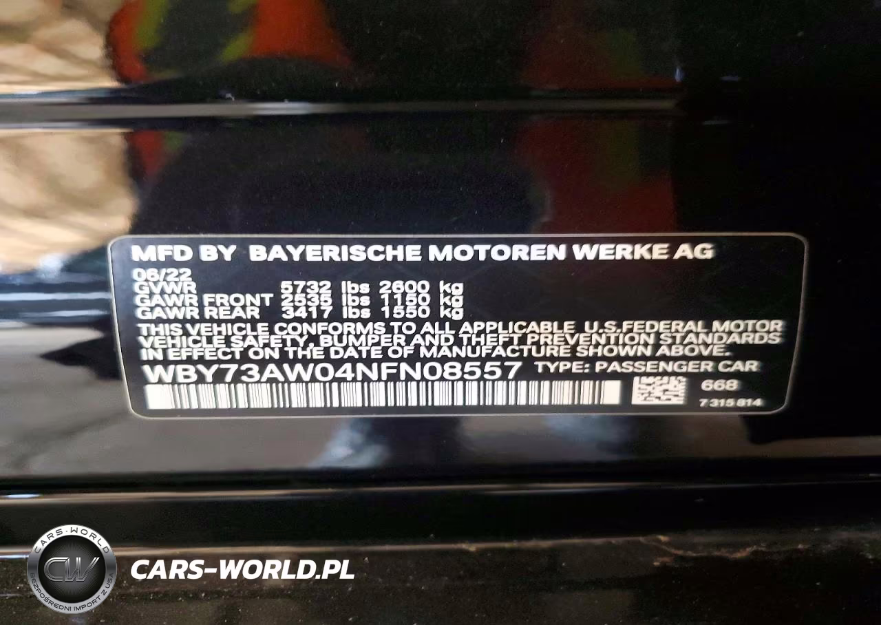 2022 BMW I4 Edrive 40 VIN:WBY73AW04NFN08557 - 13