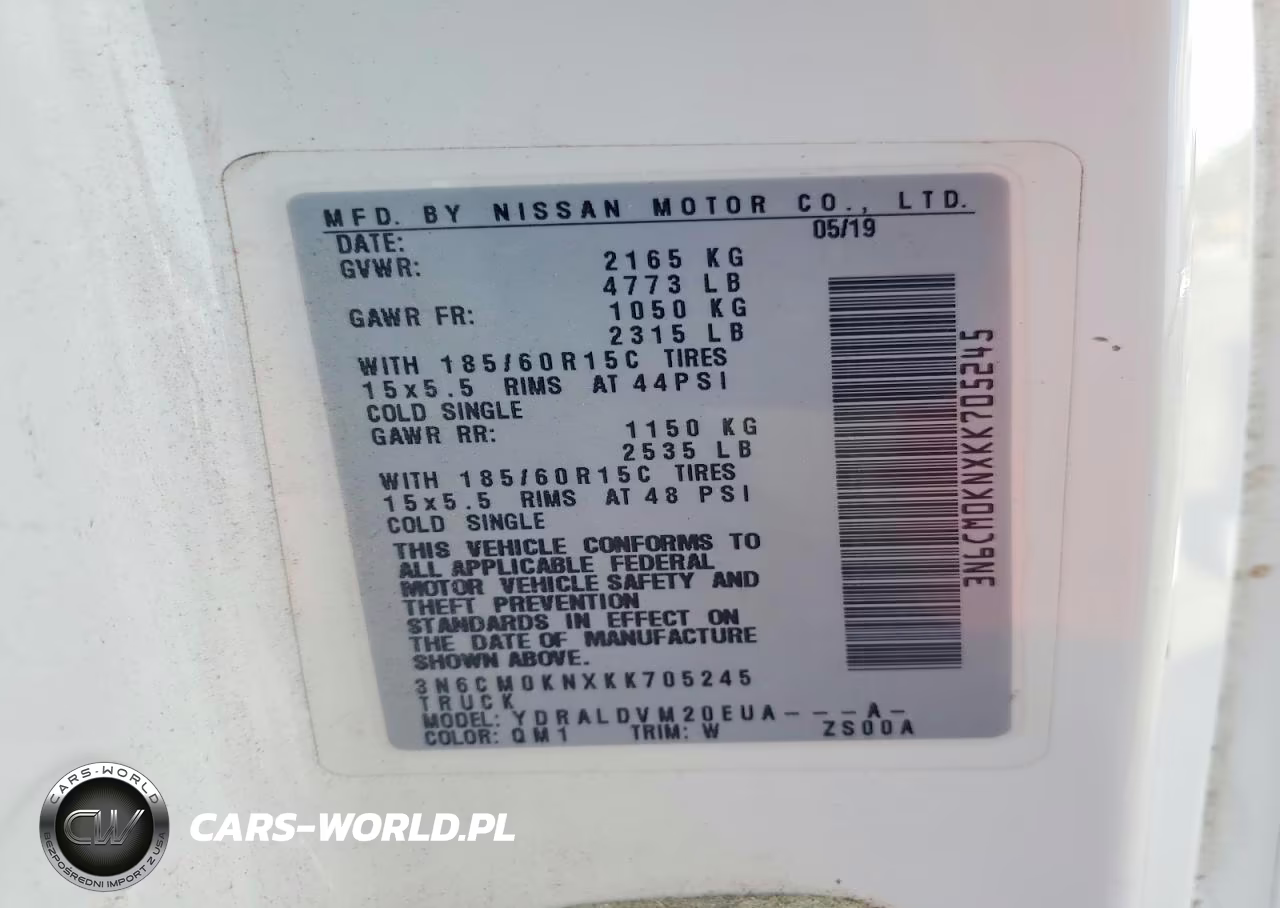 2019 Nissan Nv200 S VIN:3N6CM0KNXKK705245 - 12