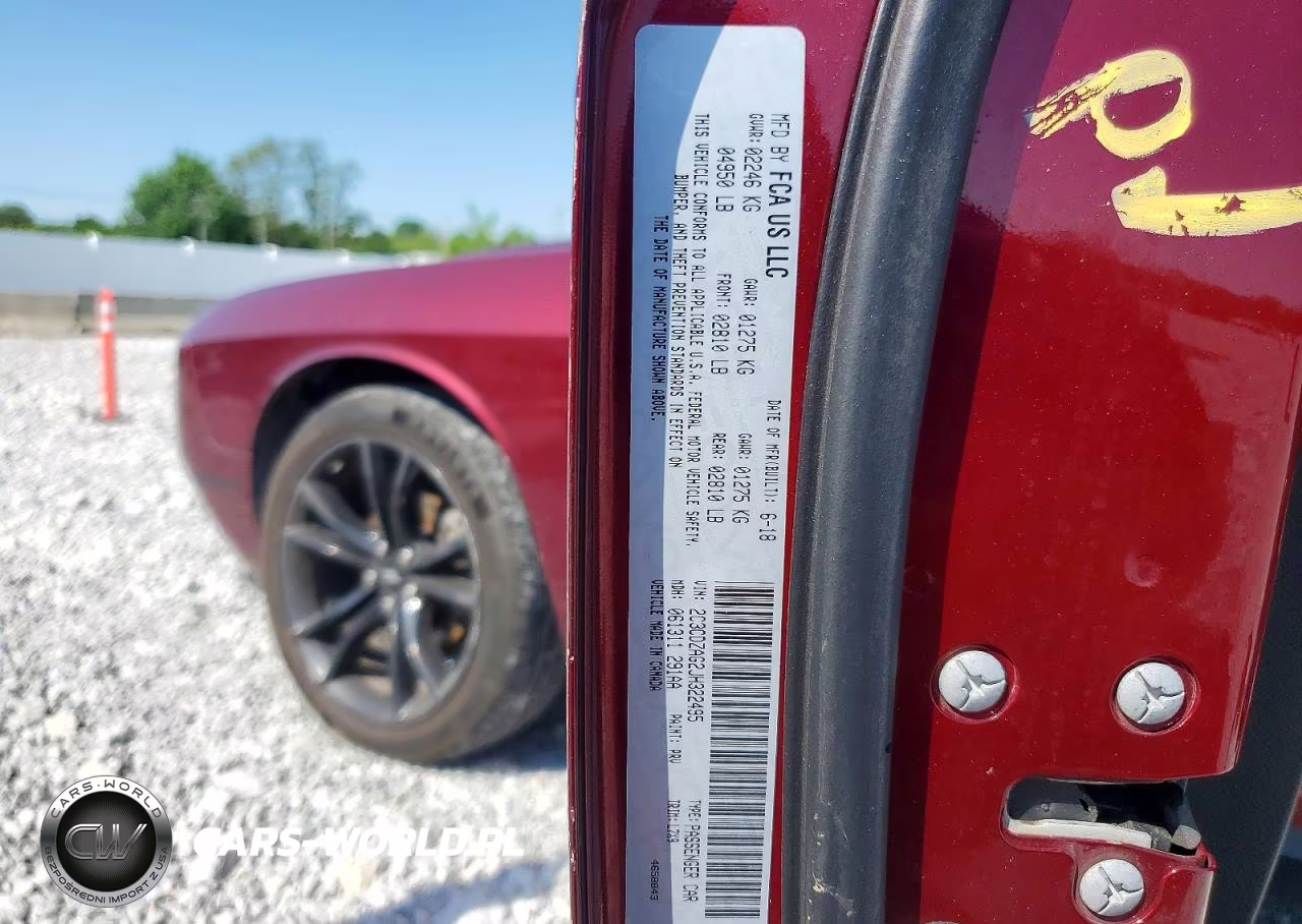 2018 Dodge Challenger Sxt VIN:2C3CDZAG2JH322495 - 12
