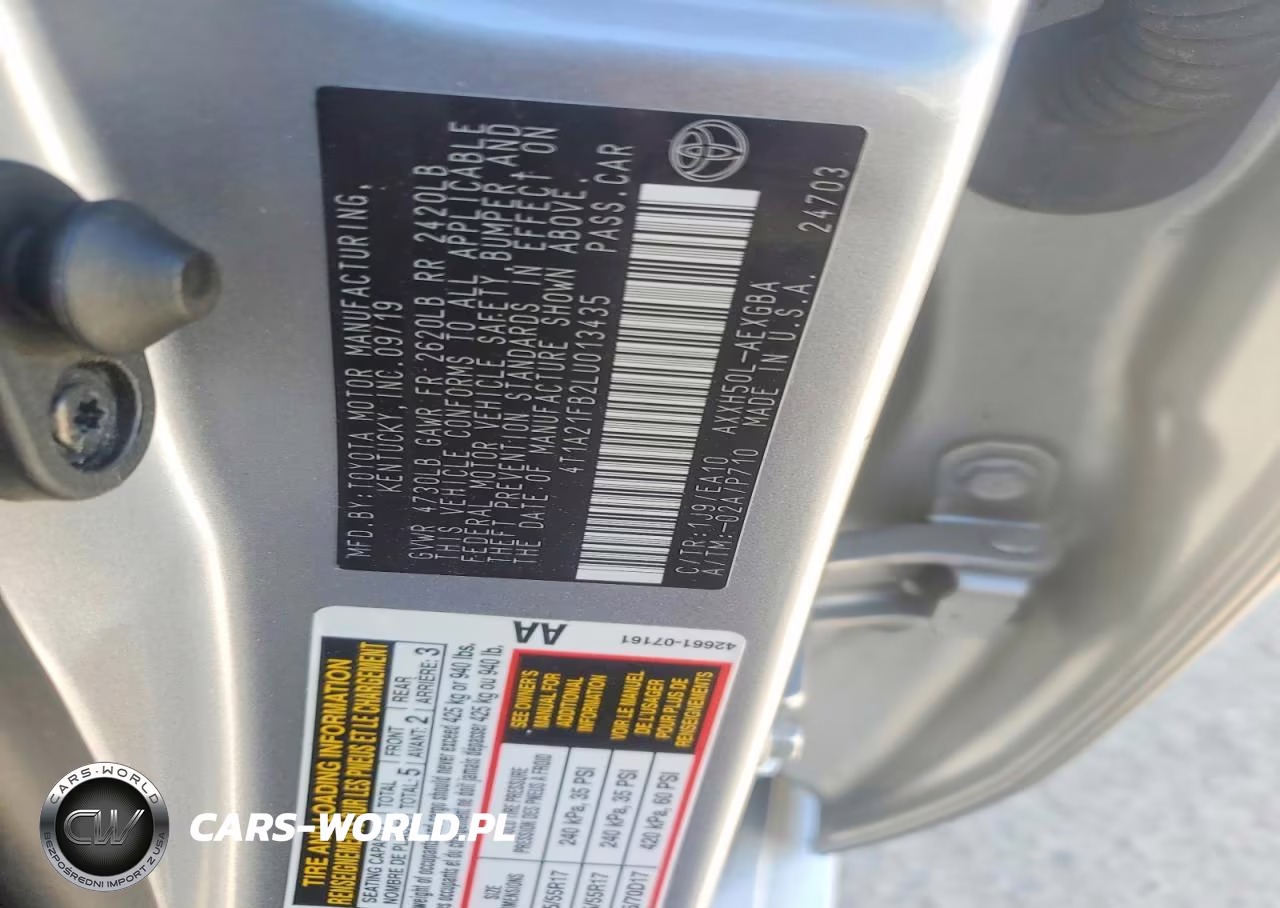2020 Toyota Avalon Xle VIN:4T1A21FB2LU013435 - 12