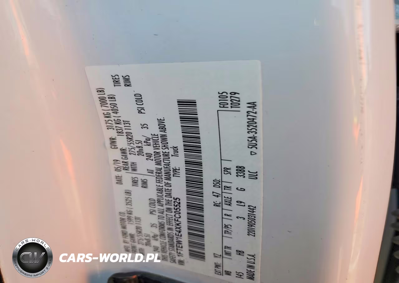 2019 Ford F150 Supercrew VIN:1FTEW1E4XKFC05525 - 12