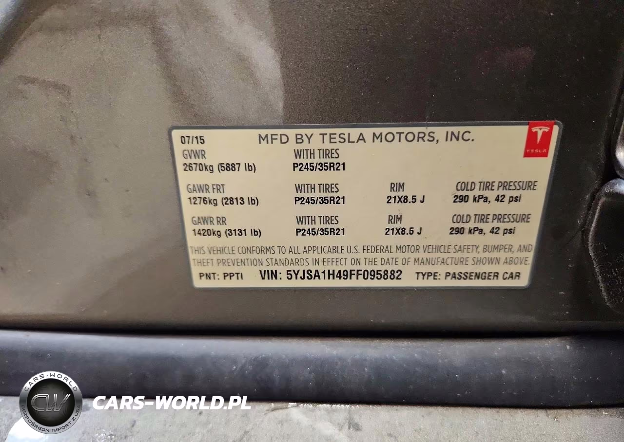 2015 Tesla Model S P85D VIN:5YJSA1H49FF095882 - 13