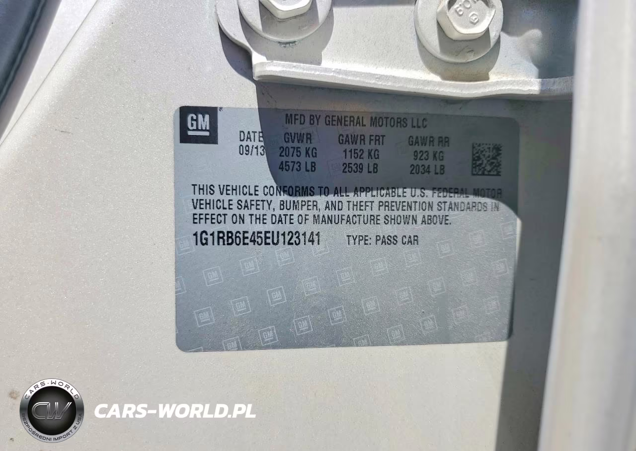 2014 Chevrolet Volt VIN:1G1RB6E45EU123141 - 12