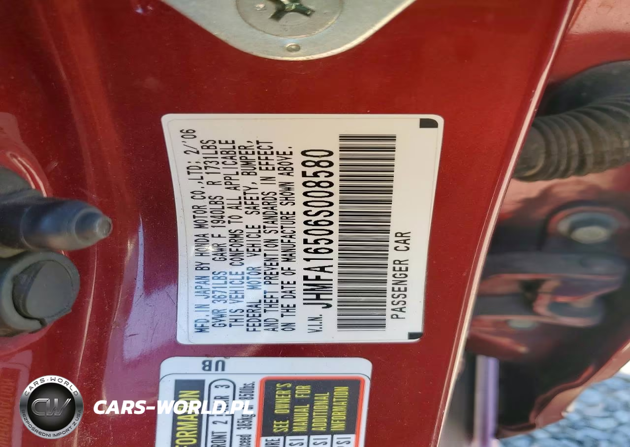 2006 Honda Civic Lx VIN:JHMFA16506S008580 - 13