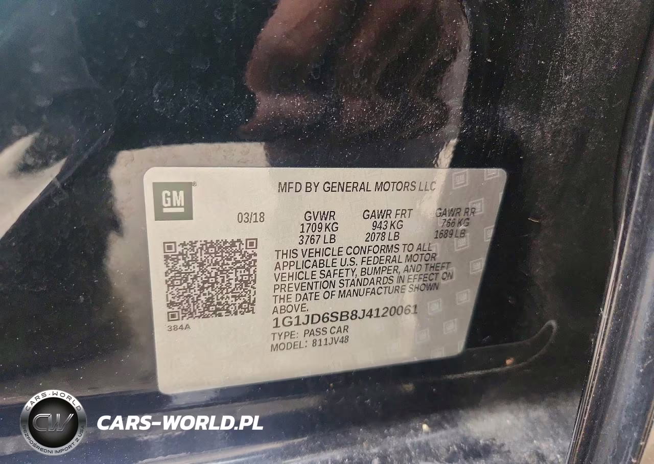 2018 Chevrolet Sonic Lt VIN:1G1JD6SB8J4120061 - 12