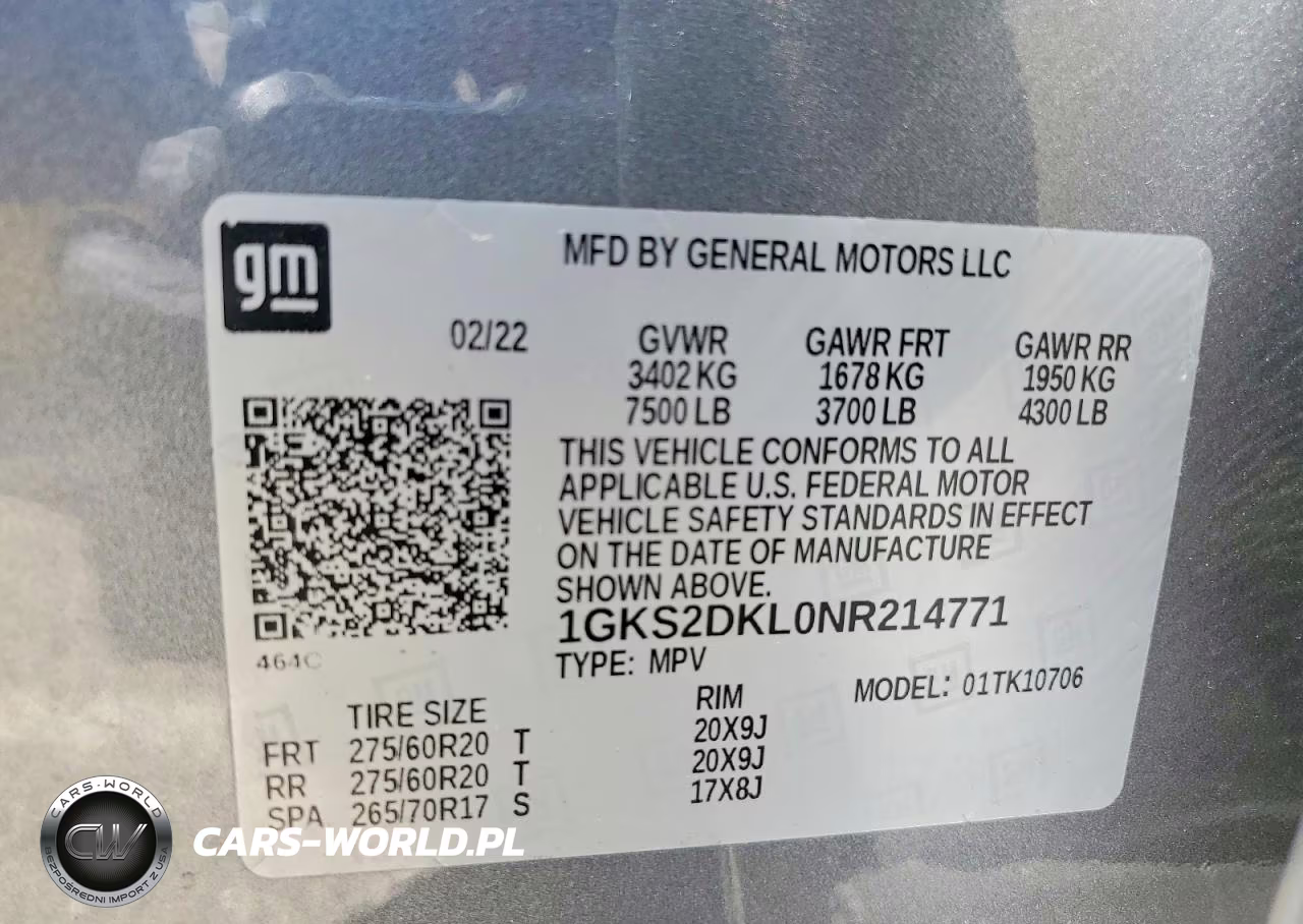 2022 GMC Yukon Denali VIN:1GKS2DKL0NR214771 - 14