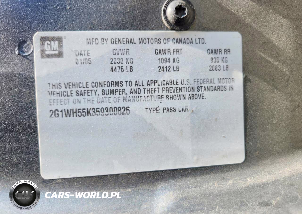 2005 Chevrolet Impala Ls VIN:2G1WH55K359300826 - 12