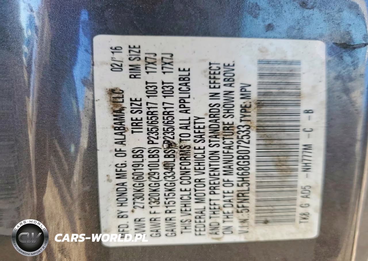 2016 Honda Odyssey Exl VIN:5FNRL5H68GB072533 - 14
