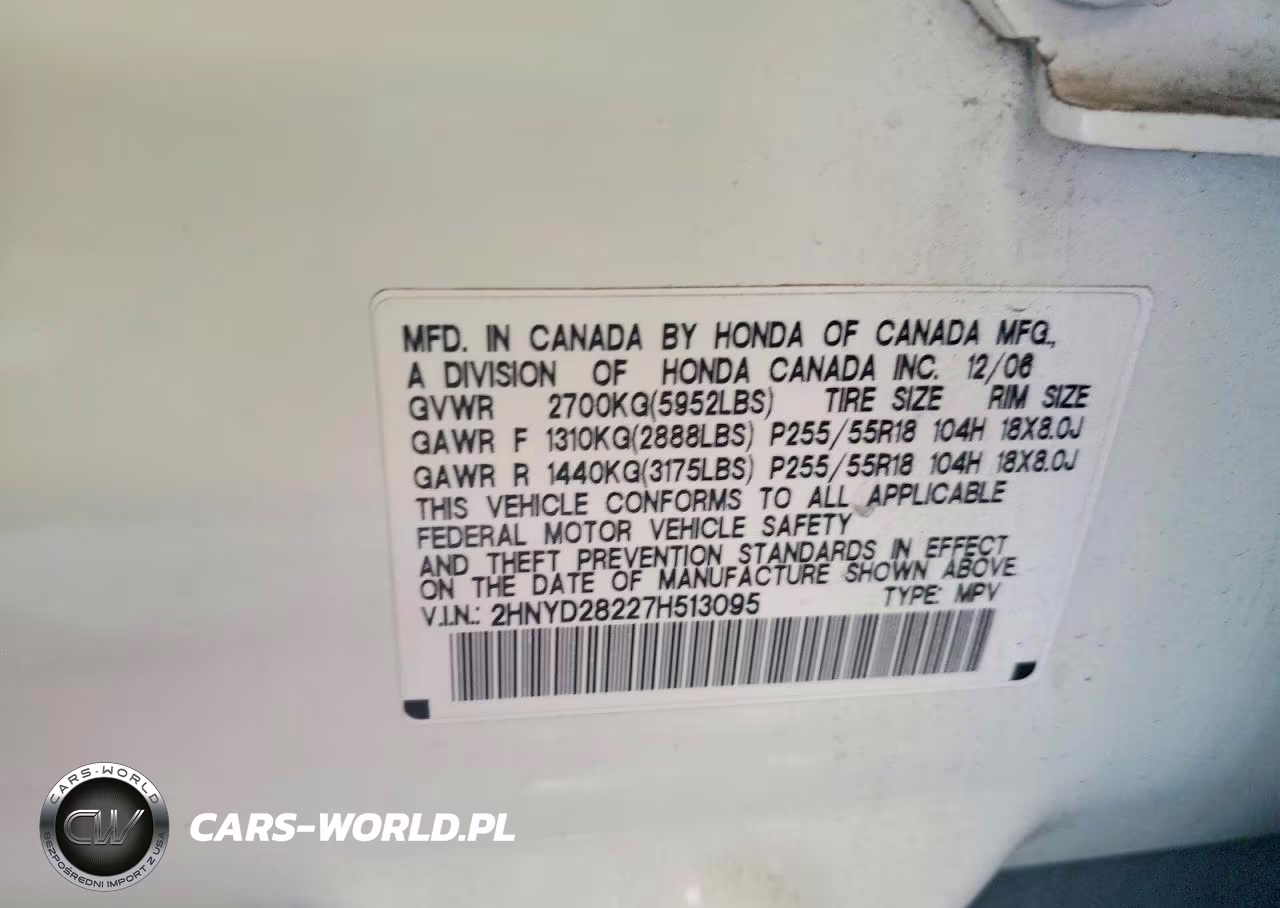 2007 Acura Mdx VIN:2HNYD28227H513095 - 13