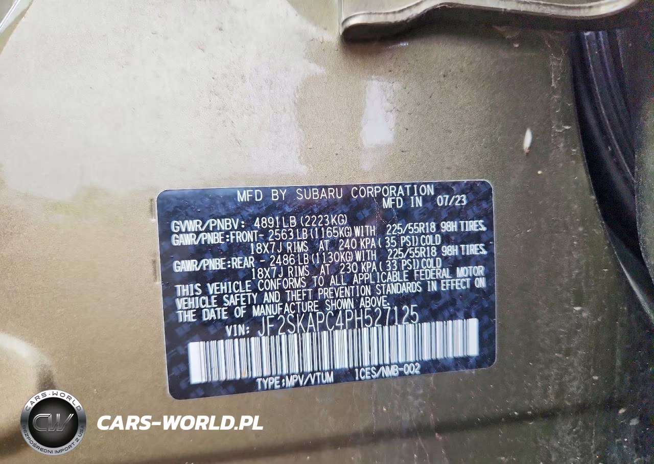 2023 Subaru Forester Limited VIN:JF2SKAPC4PH527125 - 13