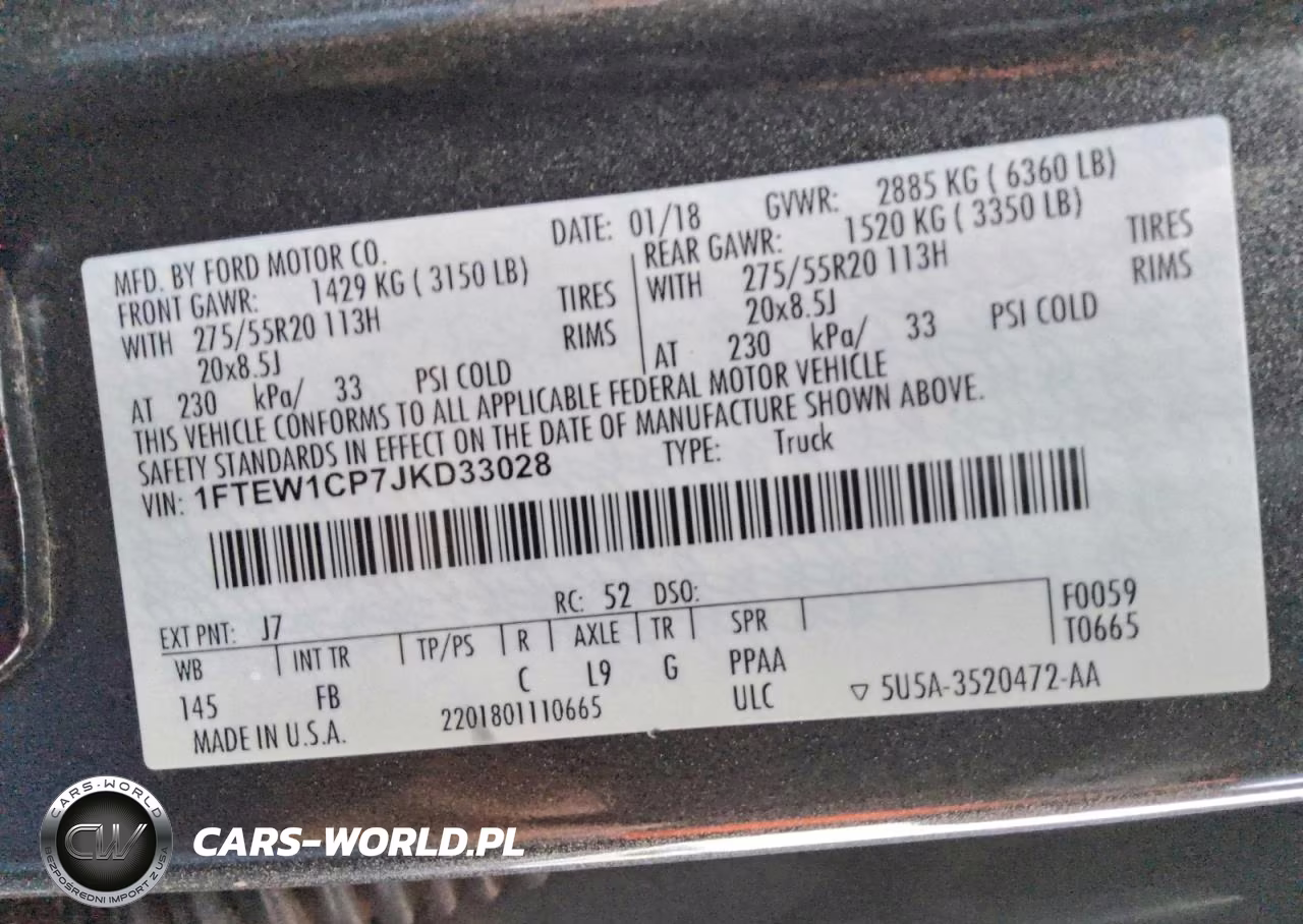 2018 Ford F150 Supercrew VIN:1FTEW1CP7JKD33028 - 13