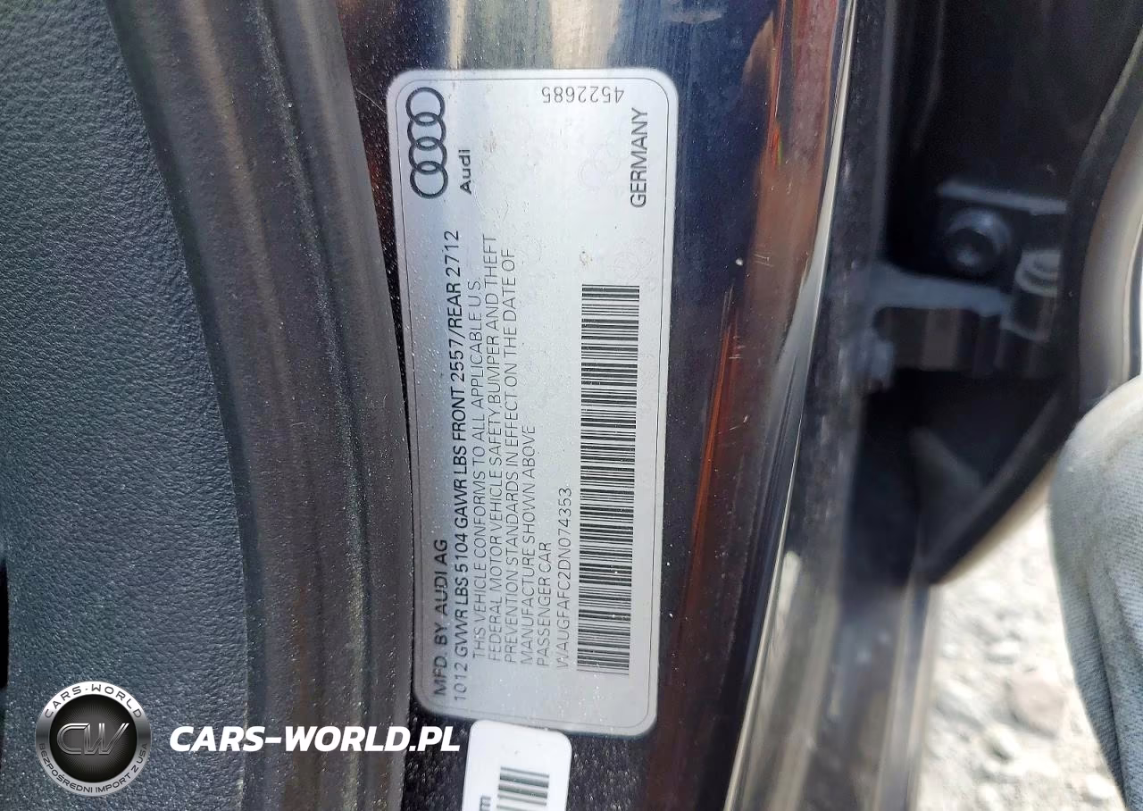 2013 Audi A6 Premium Plus VIN:WAUGFAFC2DN074353 - 12