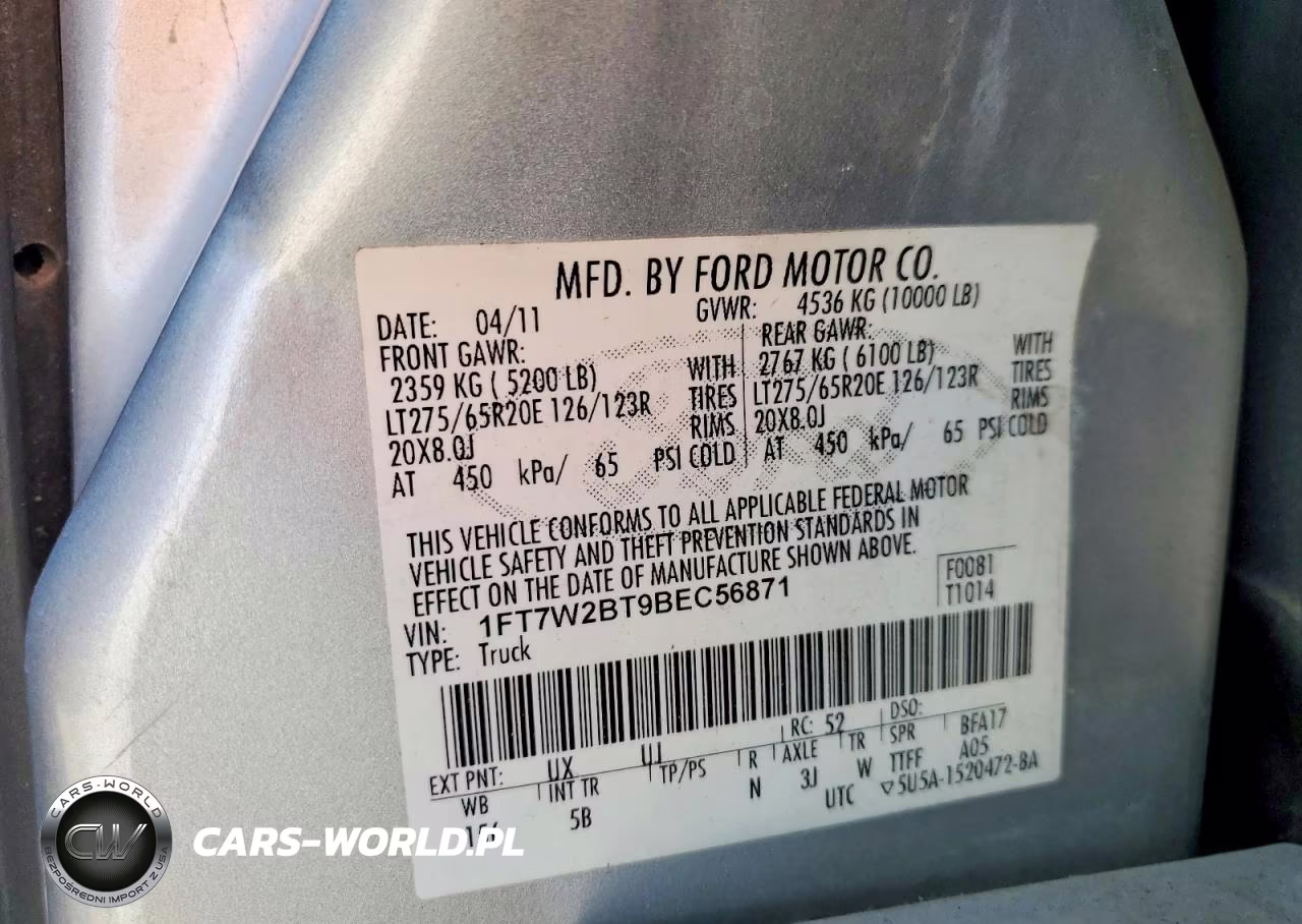 2011 Ford F250 Super Duty VIN:1FT7W2BT9BEC56871 - 13
