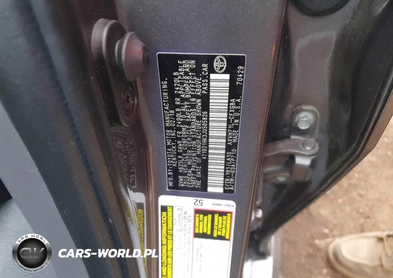 2018 Toyota Camry Hybrid Xle VIN:4T1B21HK3JU505826 - 12