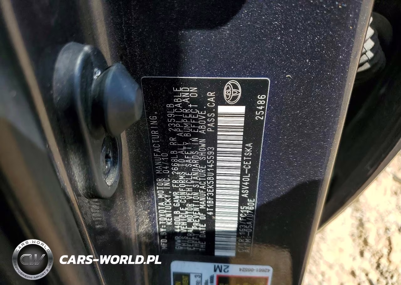 2011 Toyota Camry Se VIN:4T1BF3EK5BU145593 - 12