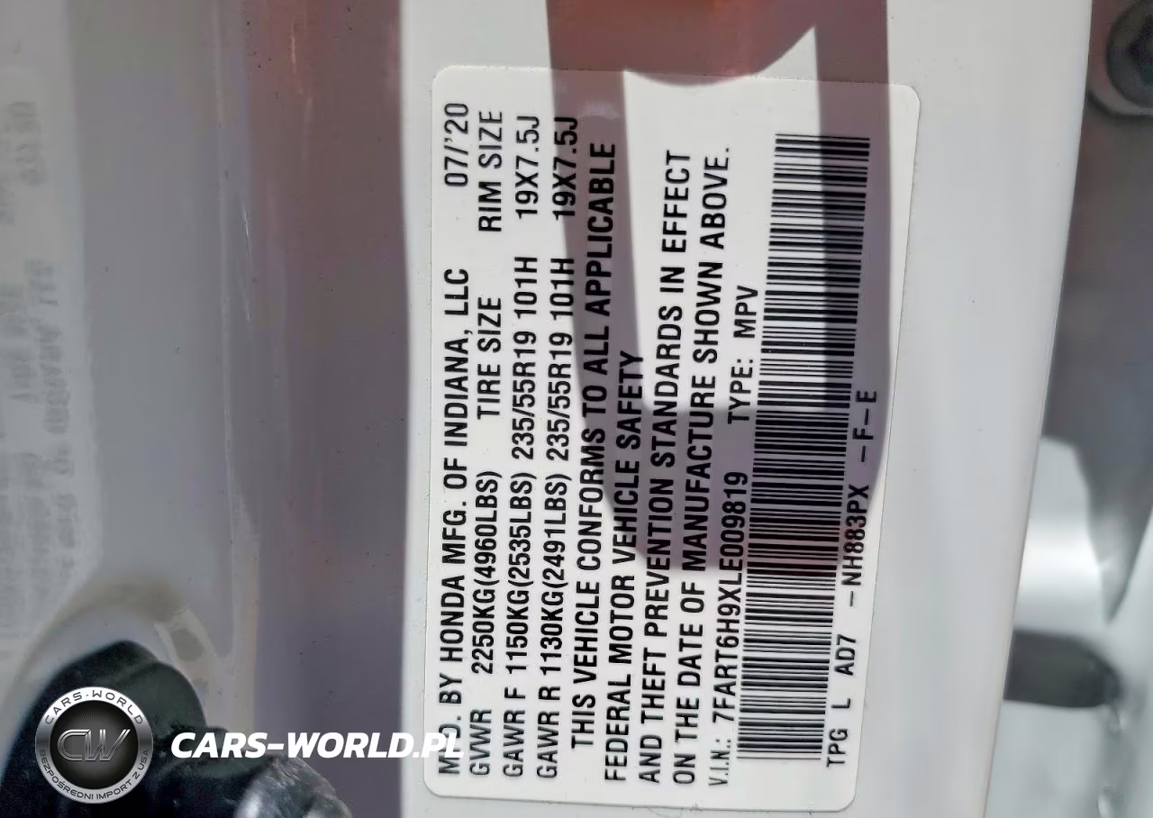 2020 Honda Cr-V Touring VIN:7FART6H9XLE009819 - 13