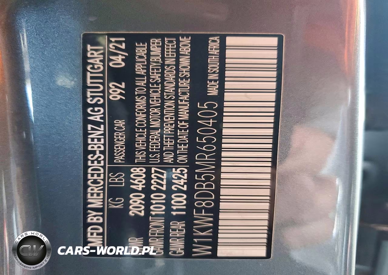 2021 Mercedes-Benz C 300 VIN:W1KWF8DB5MR650405 - 12