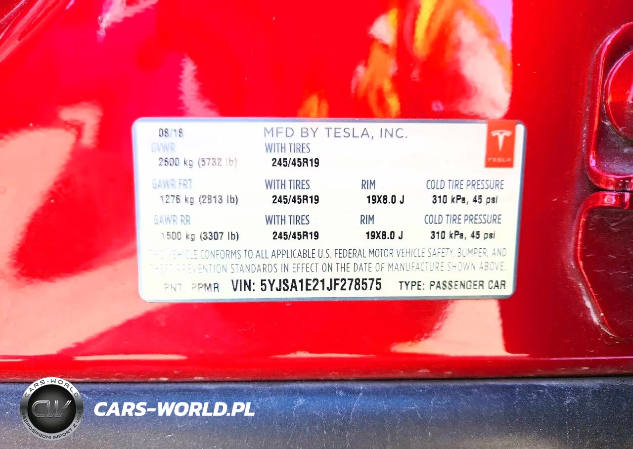 2018 Tesla Model S VIN:5YJSA1E21JF278575 - 12