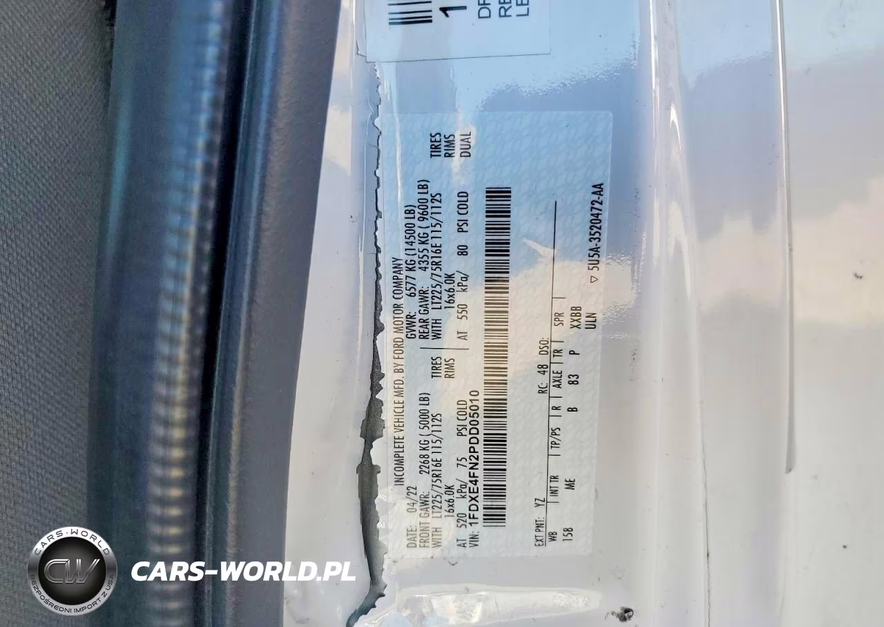 2023 Ford Econoline E450 Super Duty Cutaway Van VIN:1FDXE4FN2PDD05010 - 10