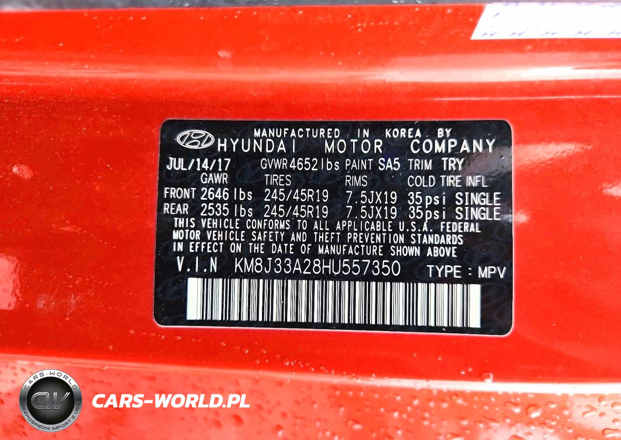 2017 Hyundai Tucson Value VIN:KM8J33A28HU557350 - 13