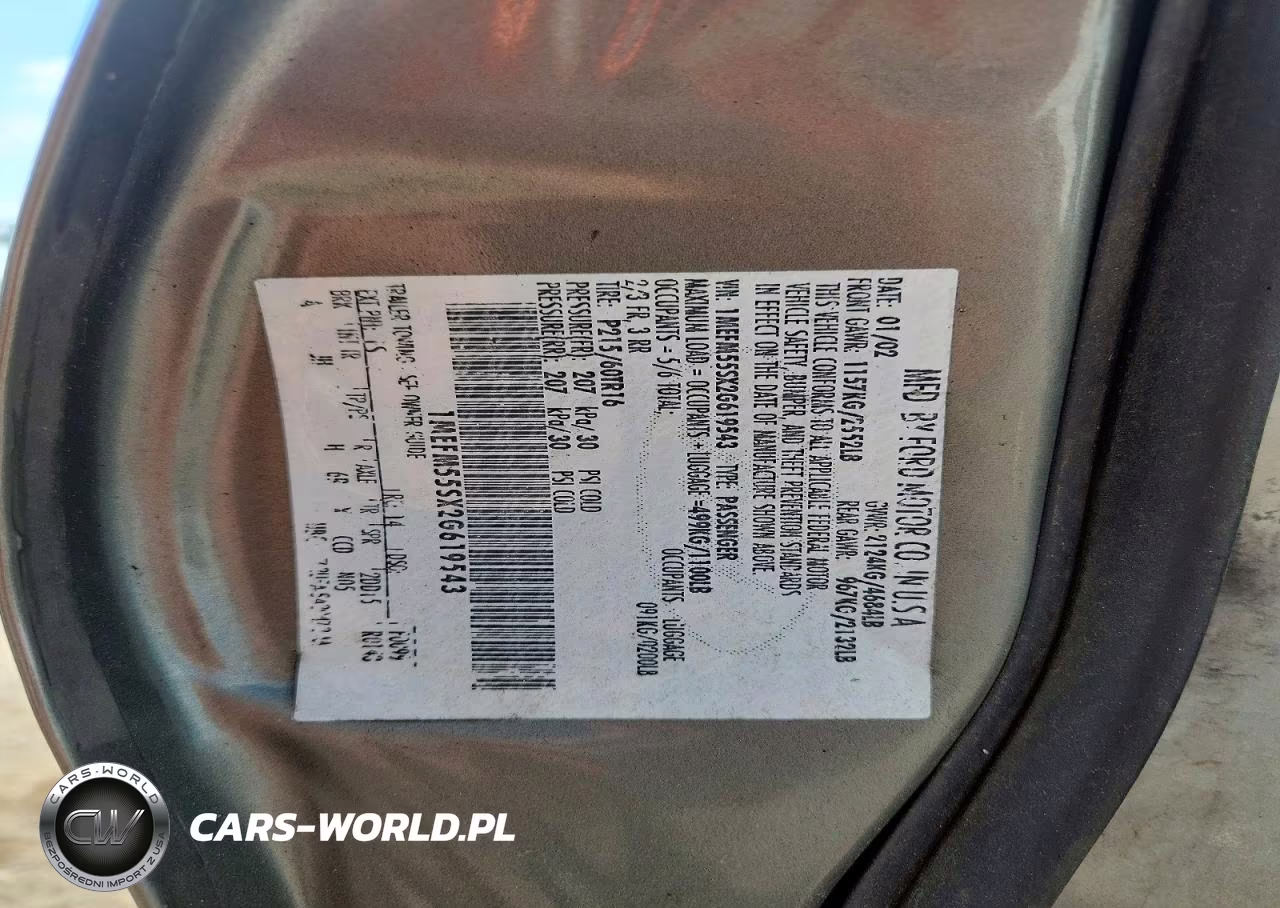 2002 Mercury Sable Ls Premium VIN:1MEFM55SX2G619543 - 13