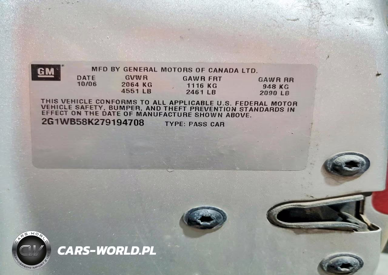 2007 Chevrolet Impala Ls VIN:2G1WB58K279194708 - 12