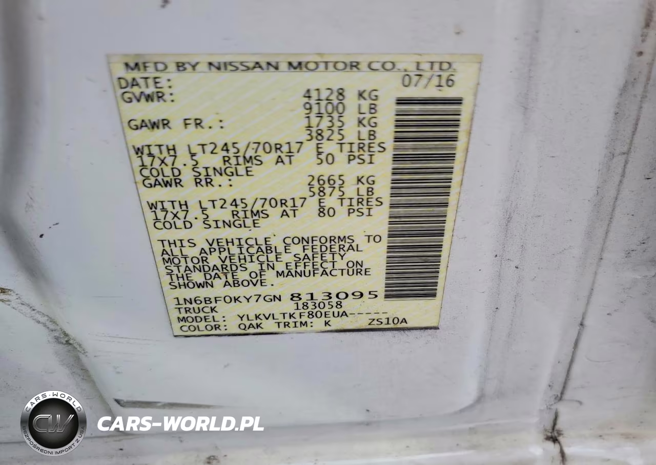 2016 Nissan Nv 2500 Hd Sv VIN:1N6BF0KY7GN813095 - 13