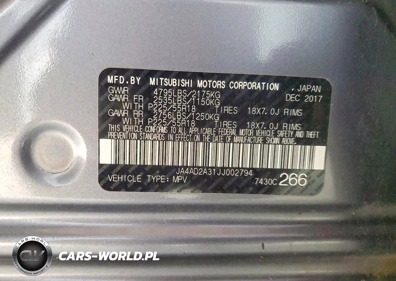 2018 Mitsubishi Outlander Es VIN:JA4AD2A31JJ002794 - 13