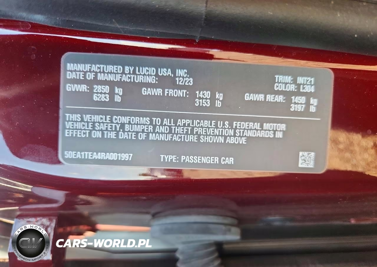 2024 Lucid Motors Air Touring VIN:50EA1TEA4RA001997 - 13