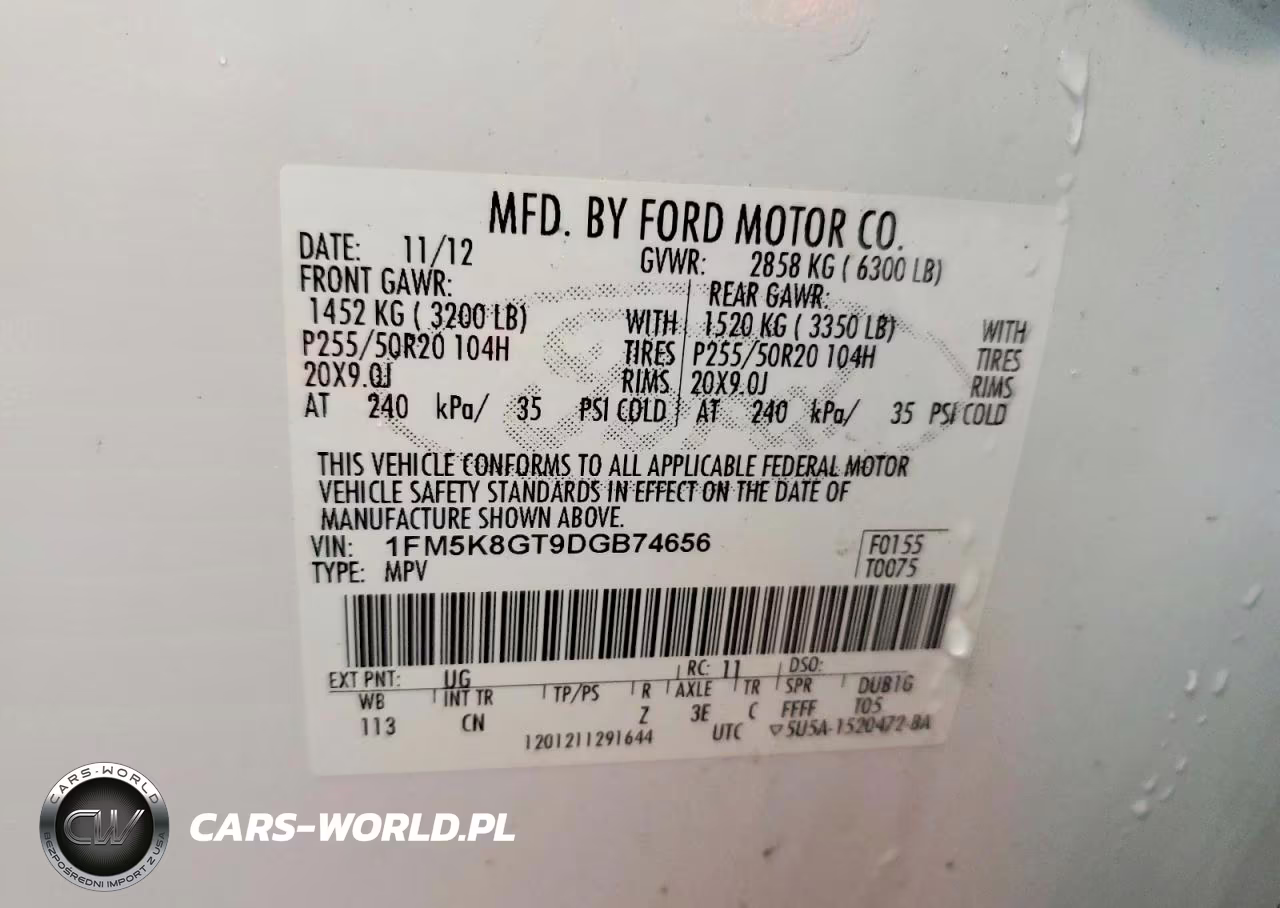 2013 Ford Explorer Sport VIN:1FM5K8GT9DGB74656 - 13
