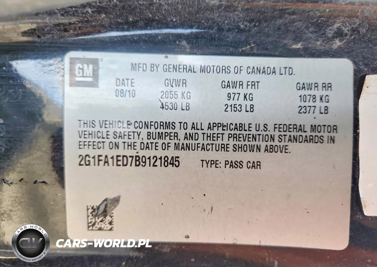 2011 Chevrolet Camaro Ls VIN:2G1FA1ED7B9121845 - 13