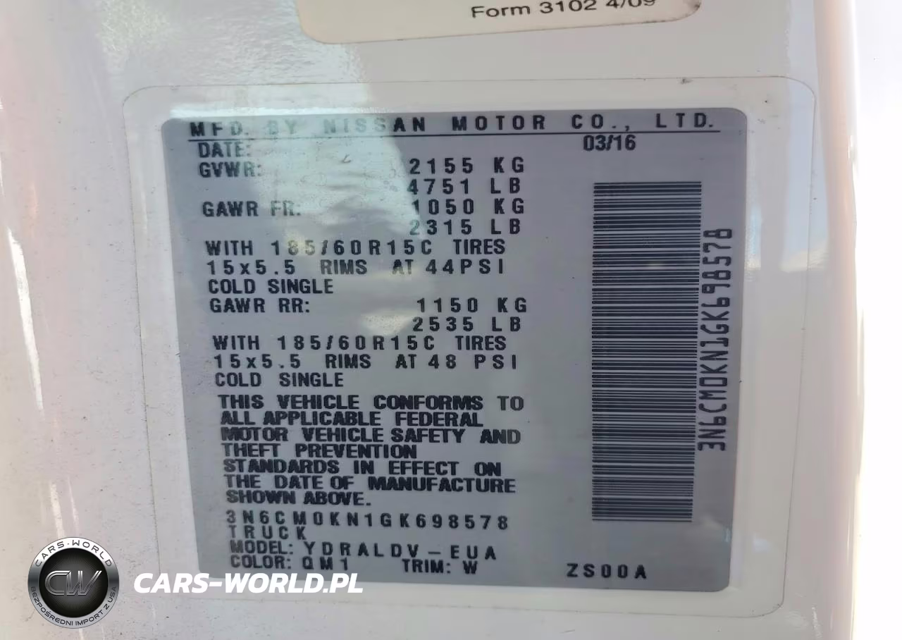 2016 Nissan Nv200 S VIN:3N6CM0KN1GK698578 - 14